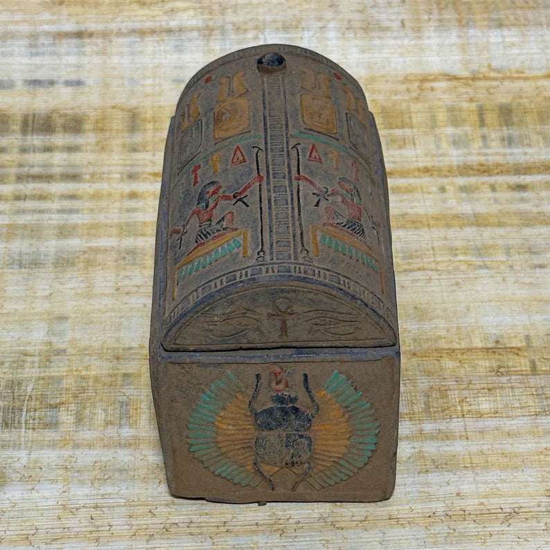 Ancient Egyptian God Osiris Jewelry Box Unique Hieroglyphic