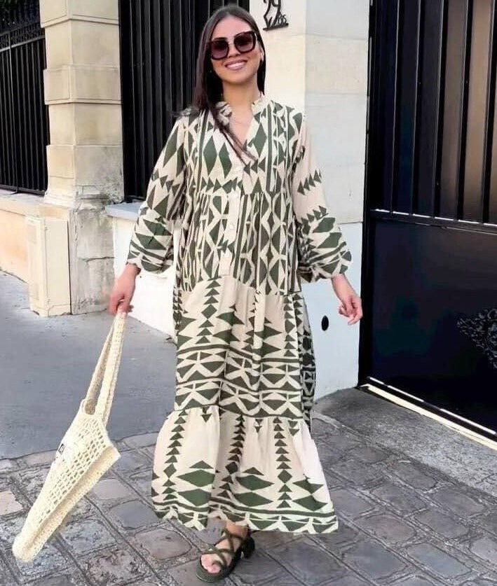 egyptian style maxi dress Trendy Egyptian cotton Dress – Wanna Stuff