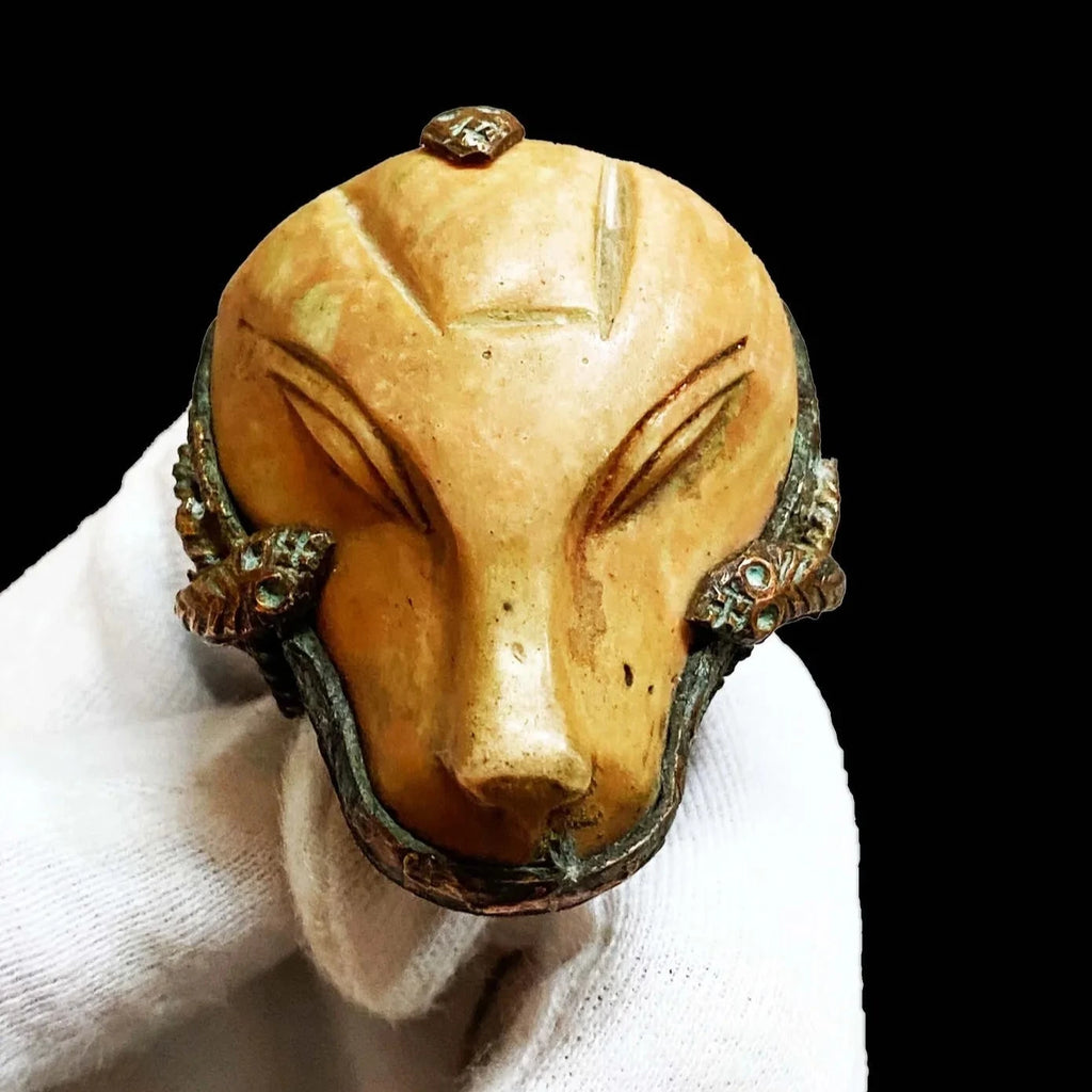 Authentic Handmade Vintage Anubis Ring