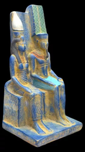 Antique Amun Ra and His Wife Mut Statue