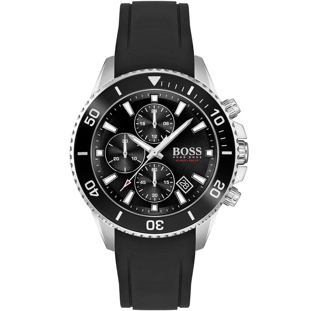 Hugo Boss Admiral Watch 1513912 - Black Sport Dial and Rubber Strap