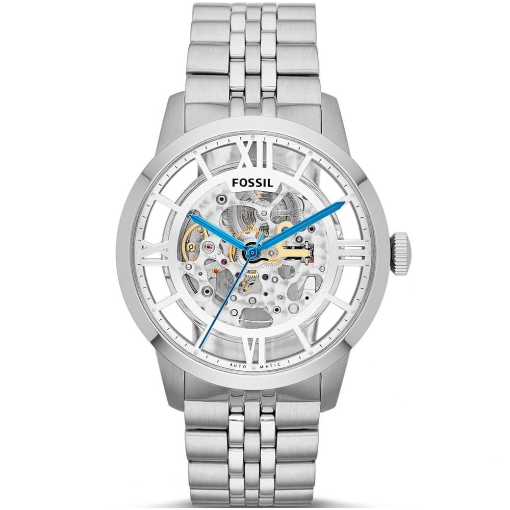 Fossil Townsman ME3044 Men's Watch - White Dial and Silver Metal Strap