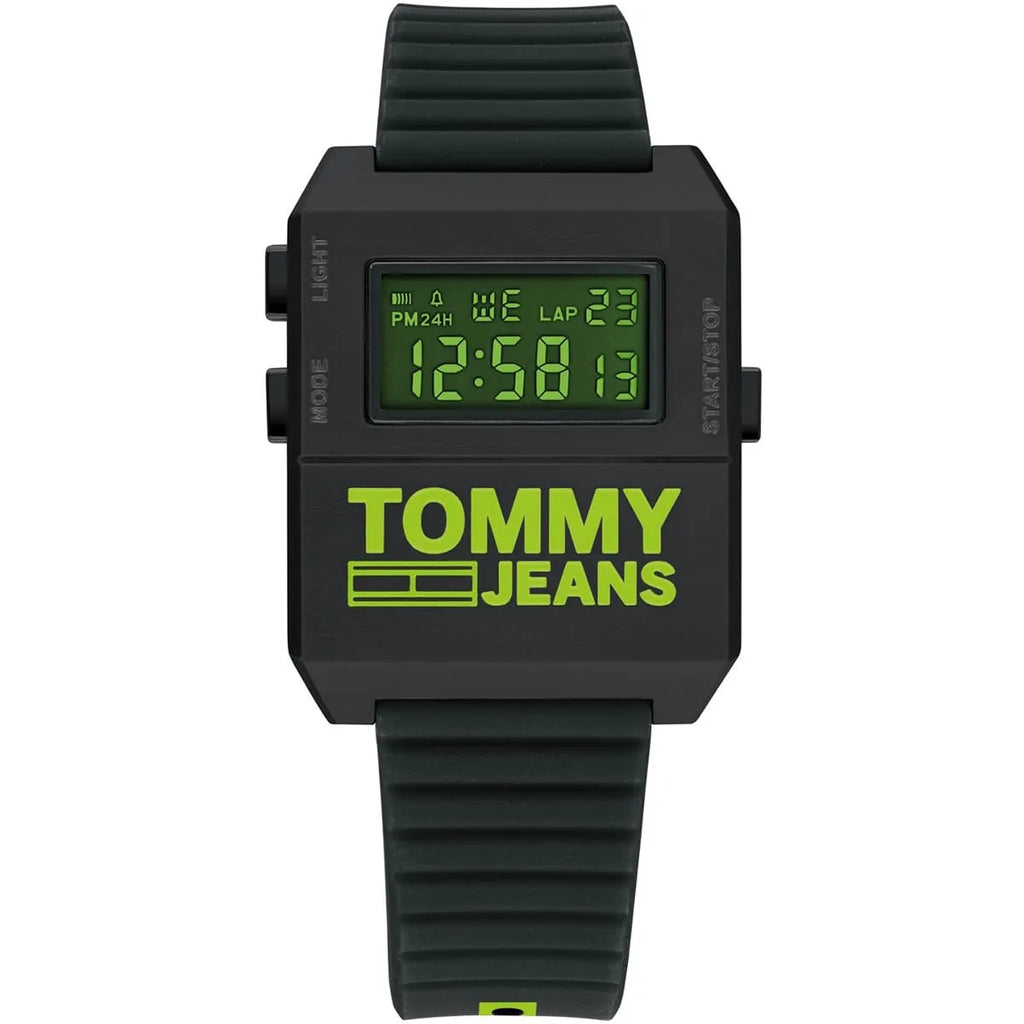 Tommy Hilfiger Jeans Digital Watch 1791675 - All-Black Square Design