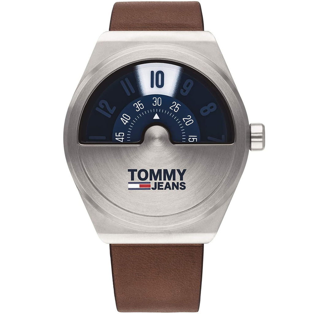 Tommy Hilfiger Monogram Pop Watch 1791772 - Blue Dial and Brown Strap