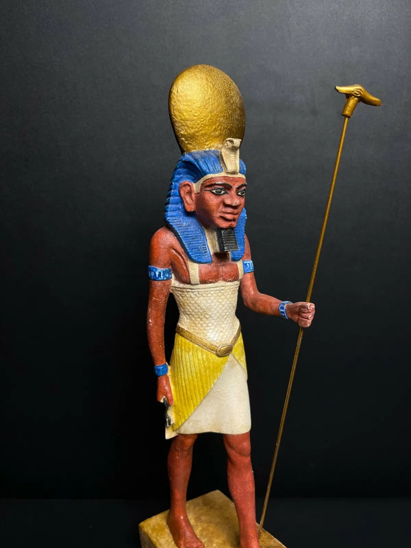 Amun RA statue God of sun - made from lime stone