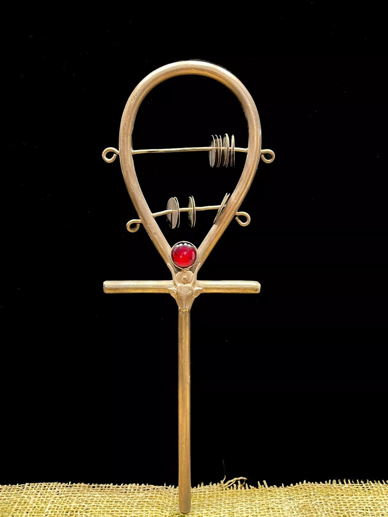 Ancient Egyptian Ankh with Hathor Sistrum