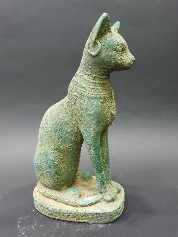 Ancient Bastet Goddess of protection with beautiful bronze touching