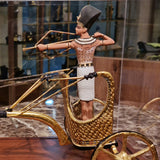 Side view of premium war chariot wheel detail