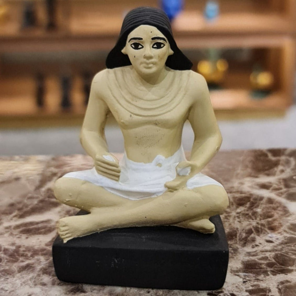 Small Replica of an Ancient Egyptian Seated Scribe Statue