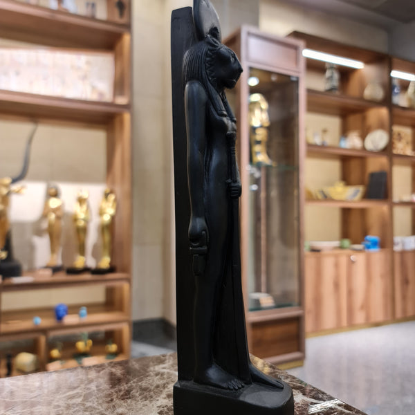 Elegant Black Egyptian Goddess Sekhmet Standing statue