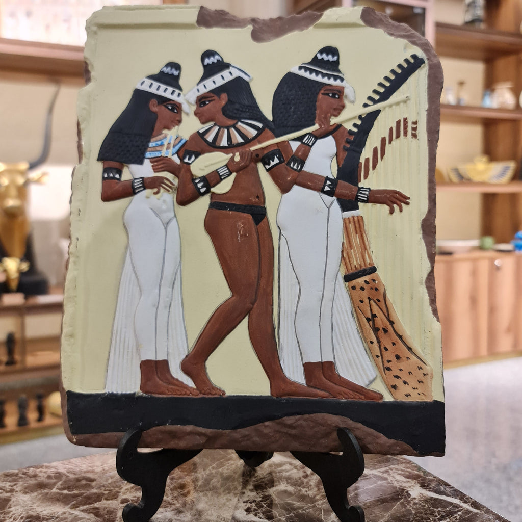 Amazing Hand Painted Masterpiece: "Musicians of Amun" Art