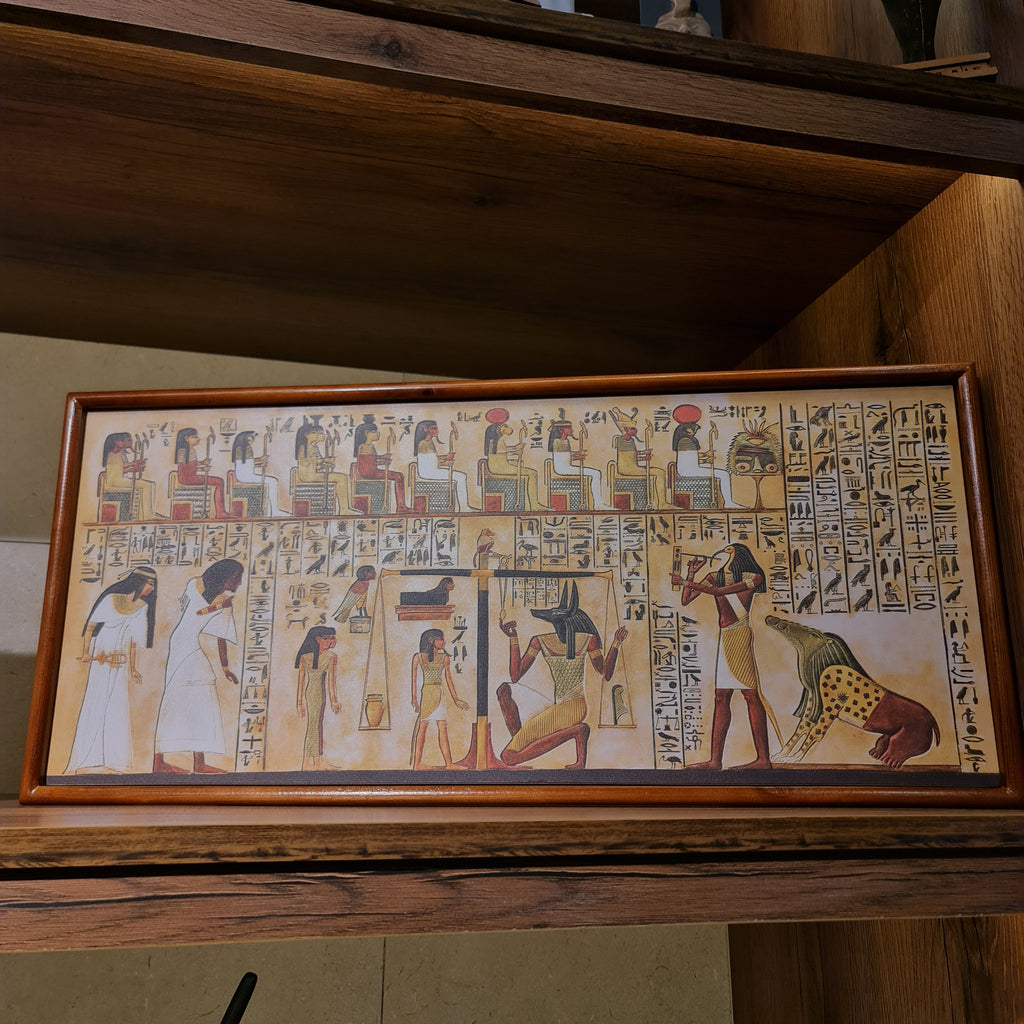 The Judgment Scene, Hand Painted on Papyrus (Large size)