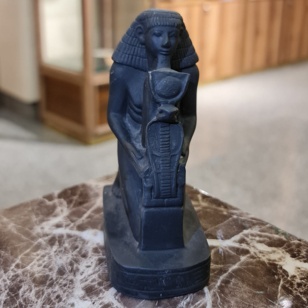 The Kneeling Statue of Senenmut with Cobra, Small size, Black