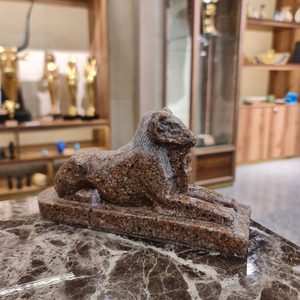 Egyptian granite Ram Headed Sphinx Statue