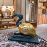 Thoth ibis-form statue museum reproduction, angled view