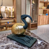 Thoth ibis-form statue museum reproduction, back view