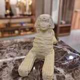 Stone Sphinx statue museum reproduction, close-up detail