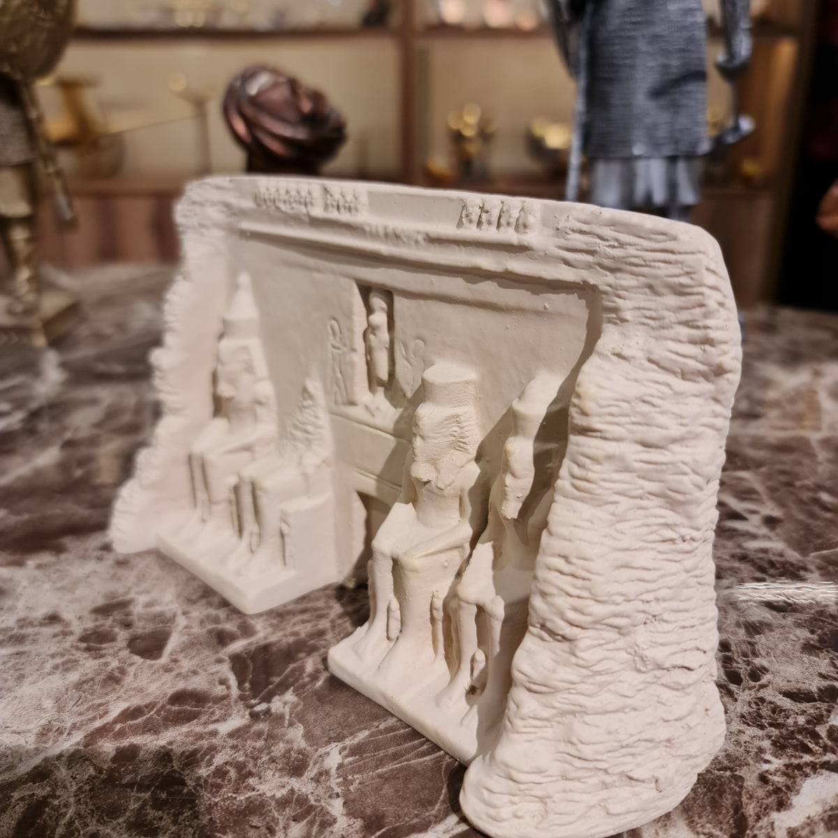 Façade of the Great Temple of Abu Simbel model, top view
