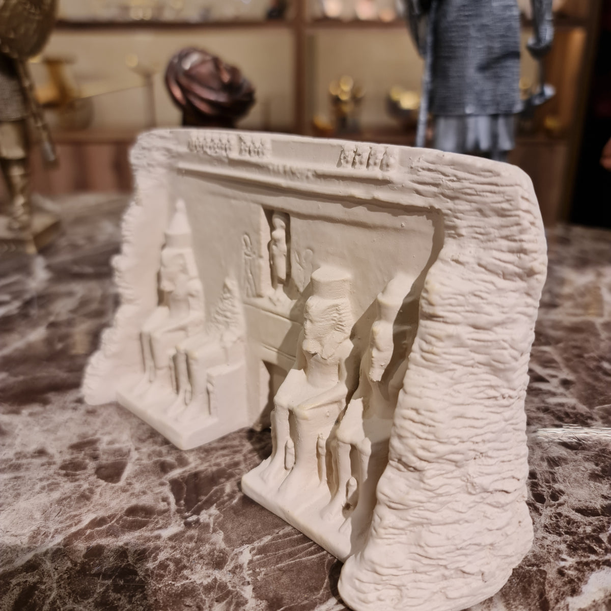 Façade of the Great Temple of Abu Simbel model, side view