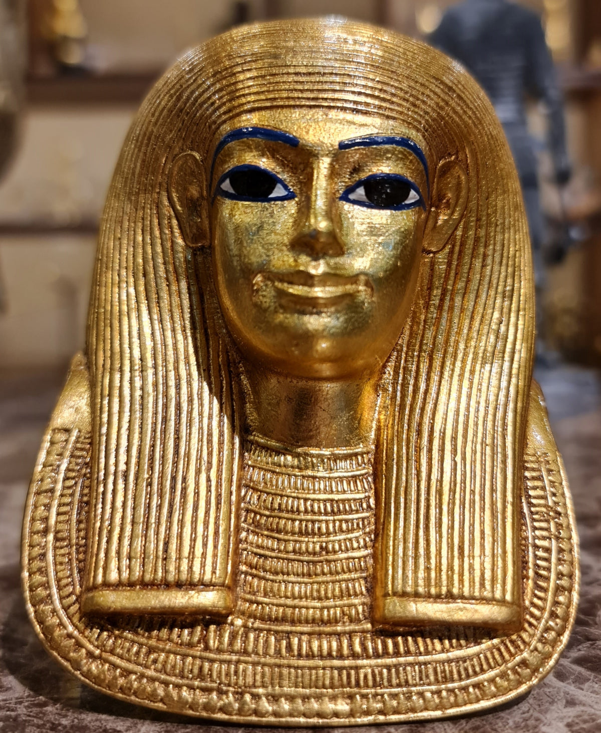 Yuya funerary mask reproduction, side view