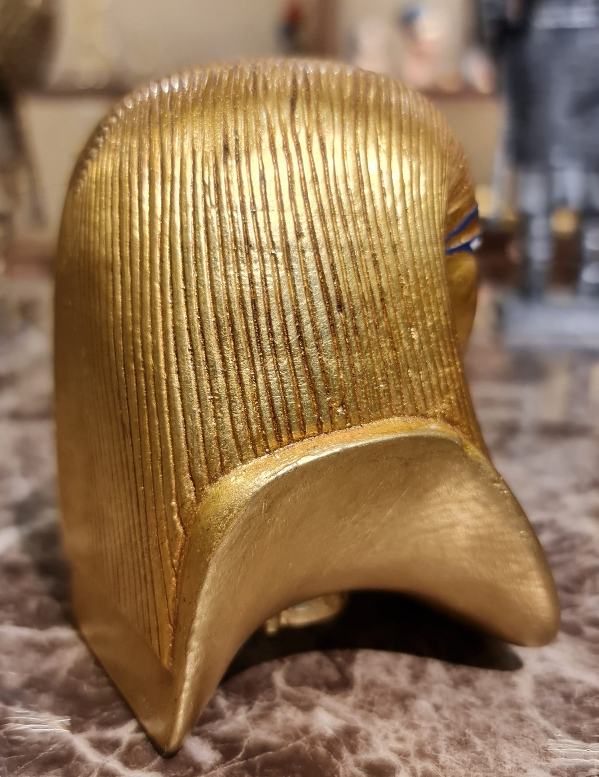 Yuya funerary mask reproduction, alternate angle