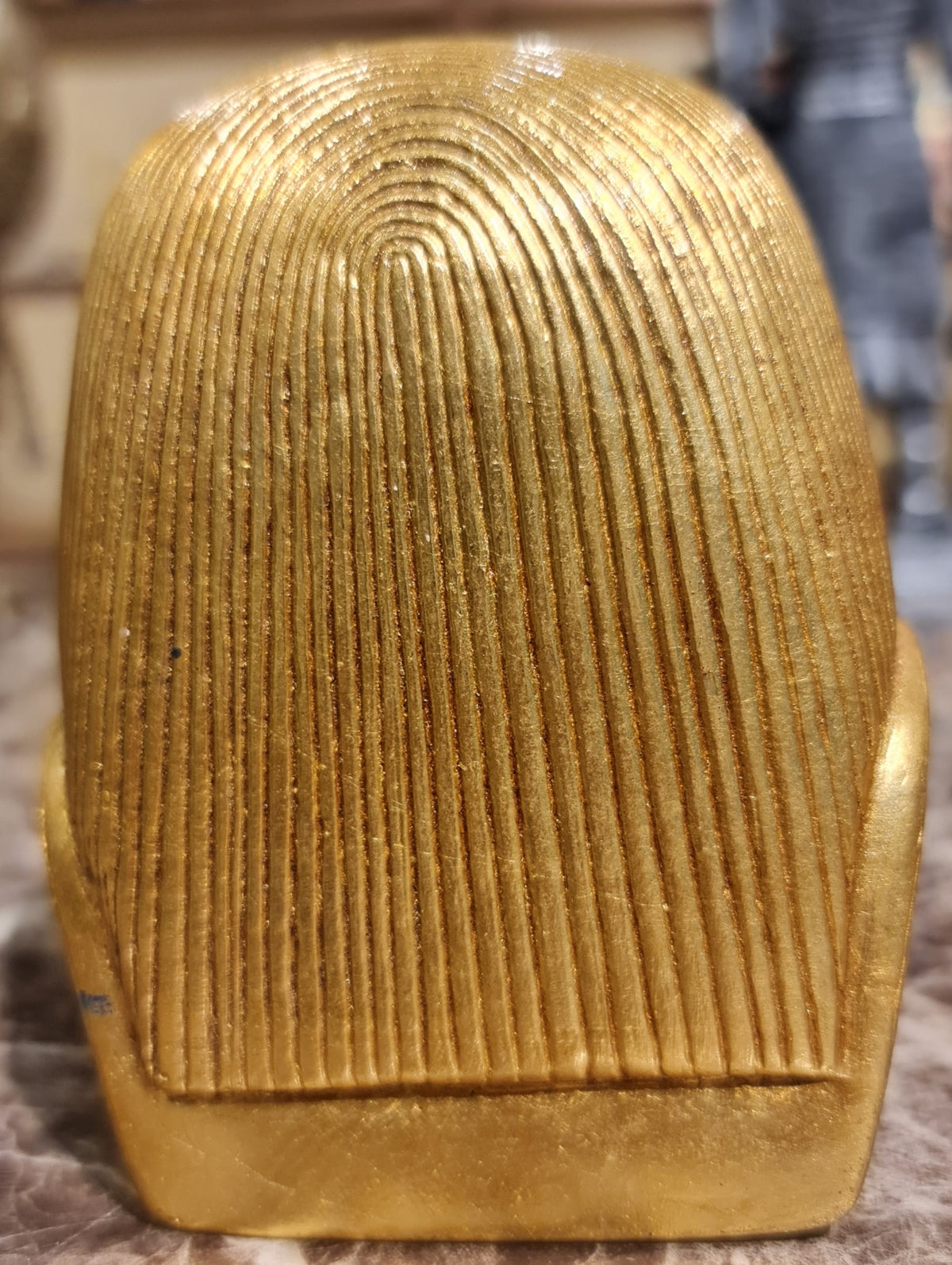 Close-up detail of the Yuya funerary mask reproduction