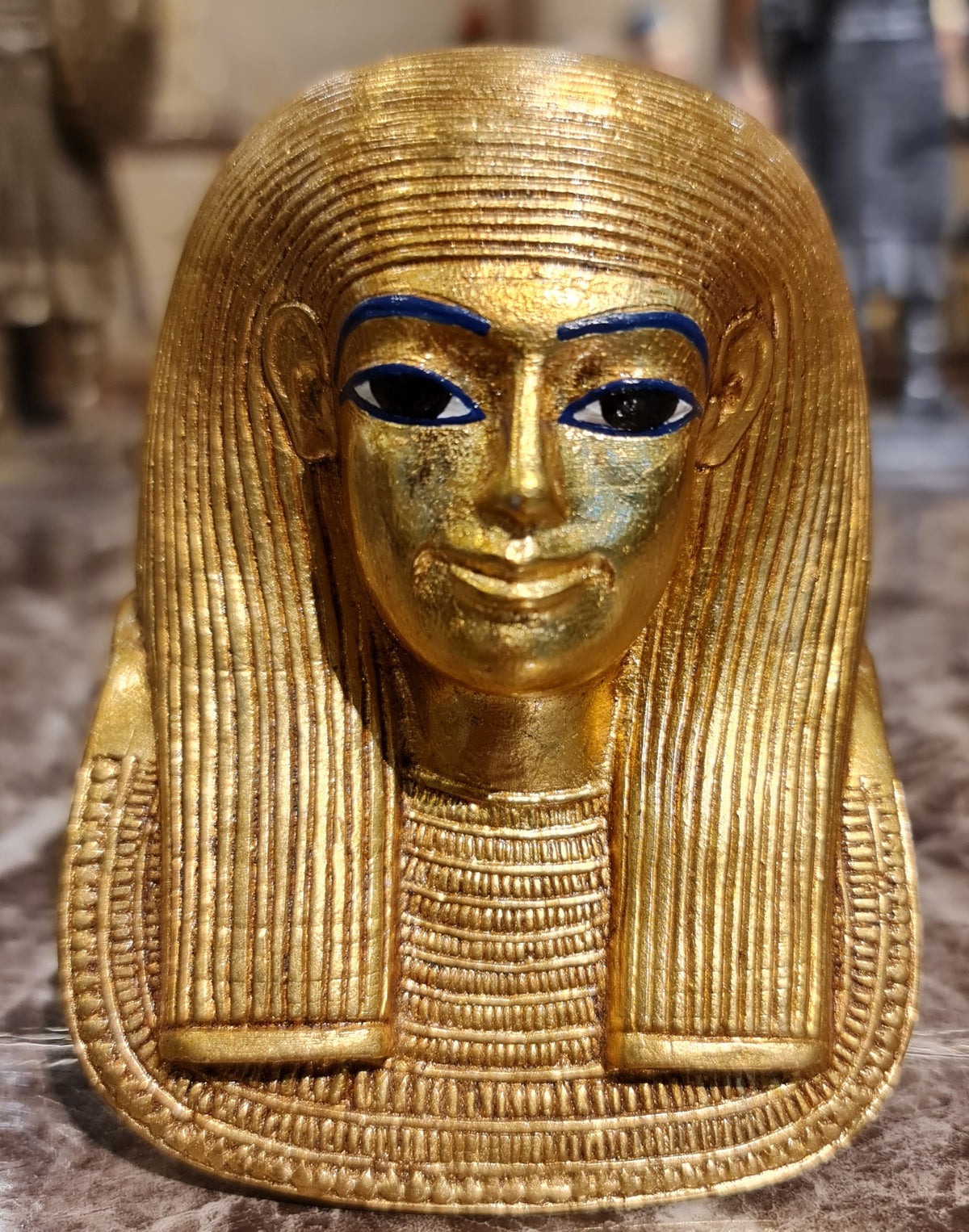 Yuya museum reproduction mask, additional detail view