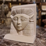 Hathor head sculpture, back view