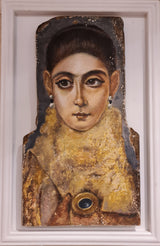 Side angle of the Fayum mummy portrait reproduction (Medium)