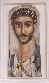 Full display view of the Fayum mummy portrait reproduction (Large)