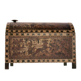 Detail of hieroglyphic decoration on hunting chest replica