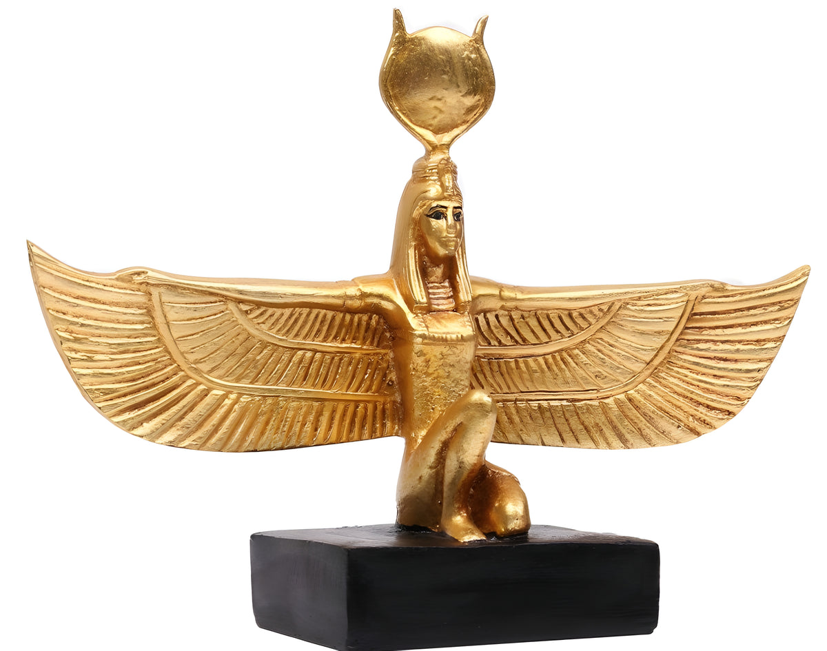 Isis Statue with Gold Finish, Museum Reproduction with Certificate