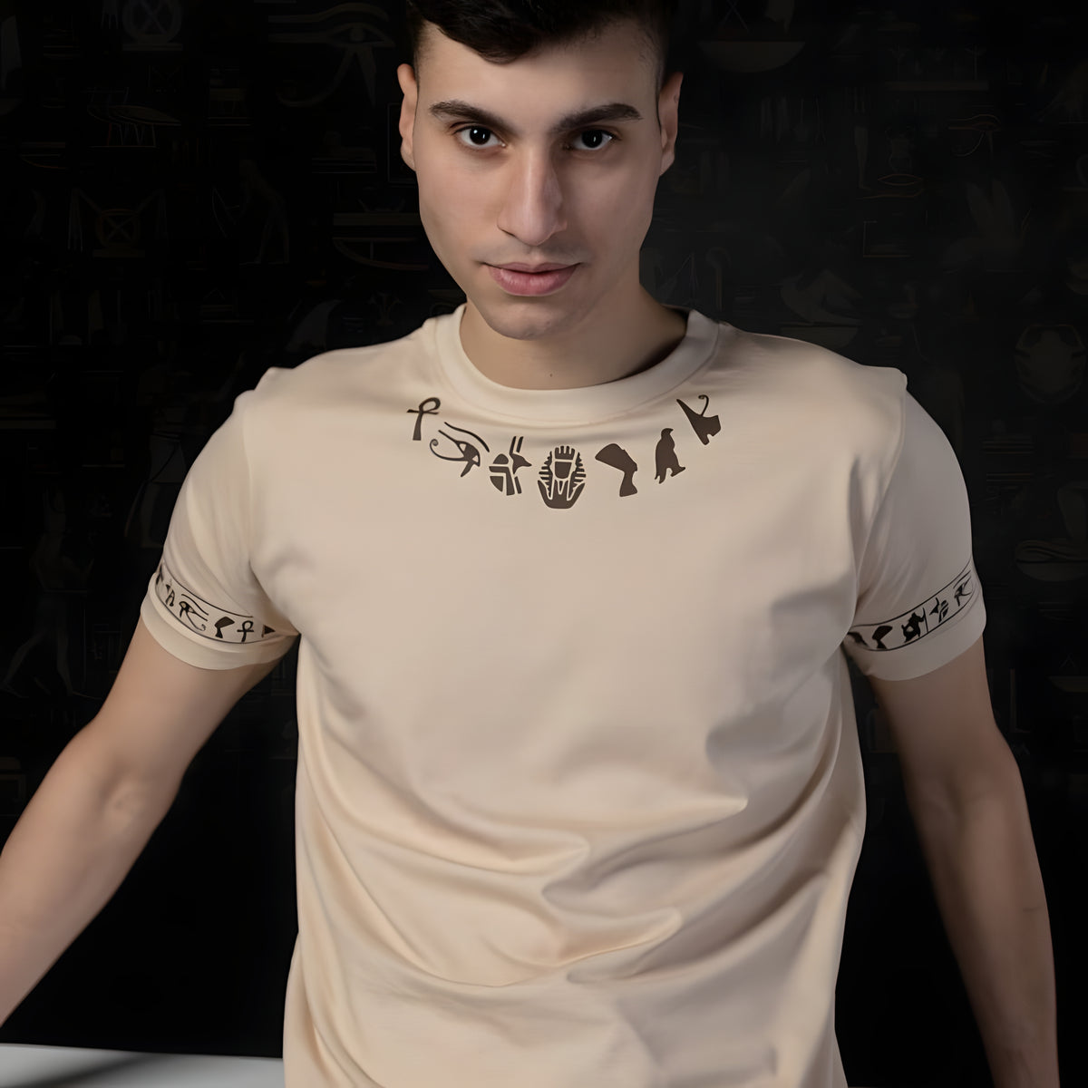 Beige Pharaoh Shirt Ancient Egypt T-Shirt Graphic