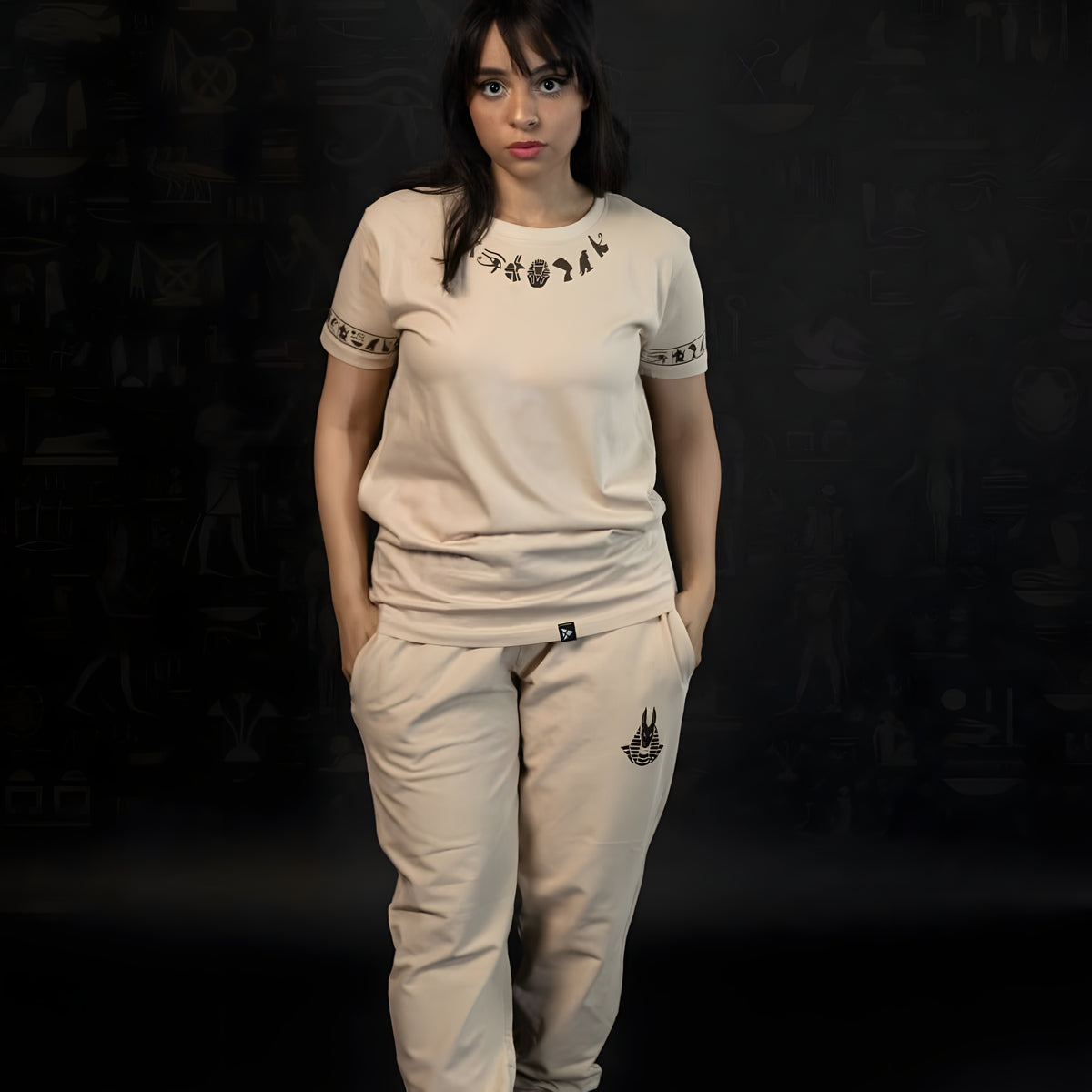 Beige Pharaoh Shirt Ancient Egypt T-Shirt Graphic