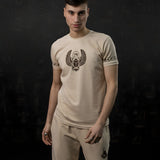 Beige Ancient Egypt T-Shirt, Scarab Design