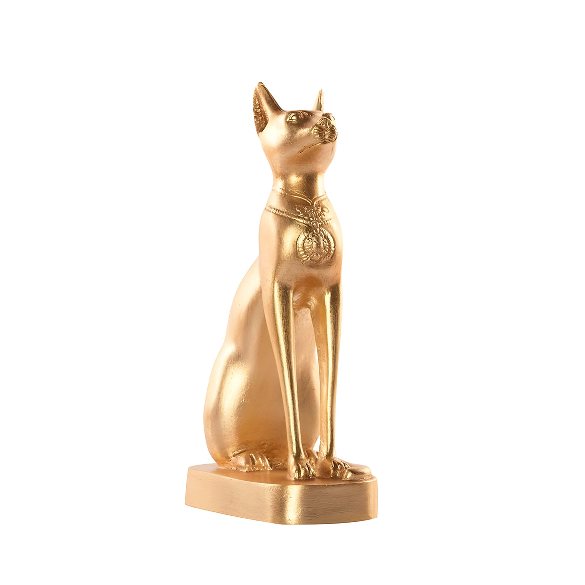 Golden Egyptian Goddess Bastet, Museum Reproduction with Certificate