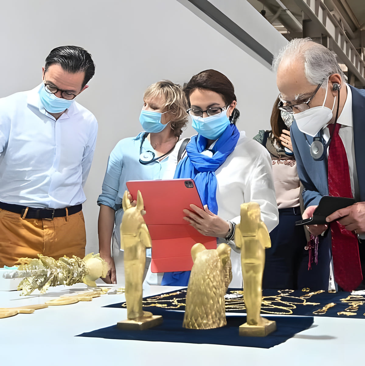 Golden Egyptian Goddess Bastet, Museum Reproduction with Certificate