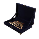 Horus pectoral necklace museum reproduction, 24K gold-plated copper