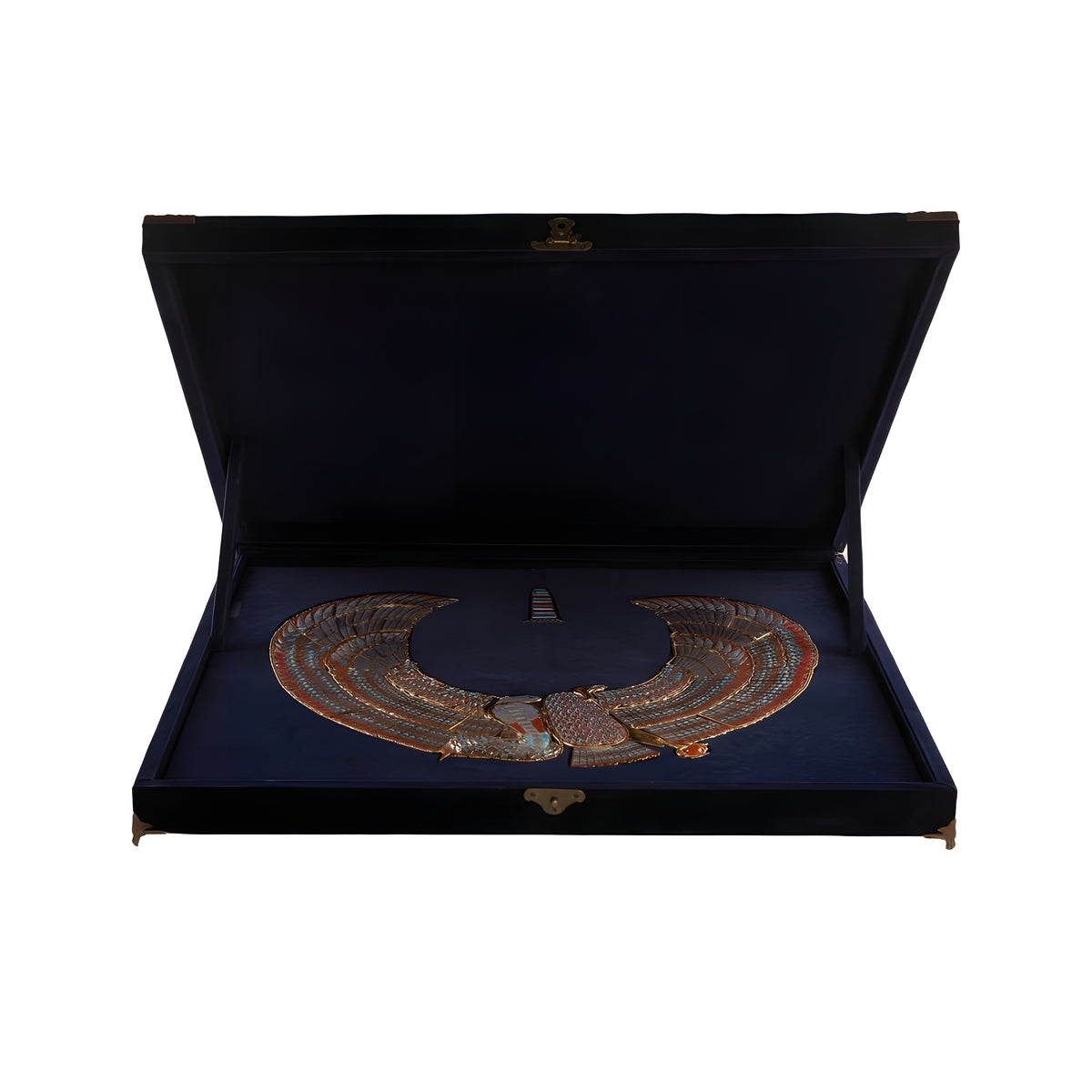 Gold-plated Tutankhamun ceremonial collar full view