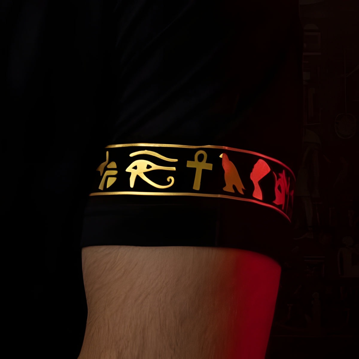 Black Ancient Egypt T-Shirt, Scarab Design