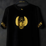 Black Ancient Egypt T-Shirt, Scarab Design