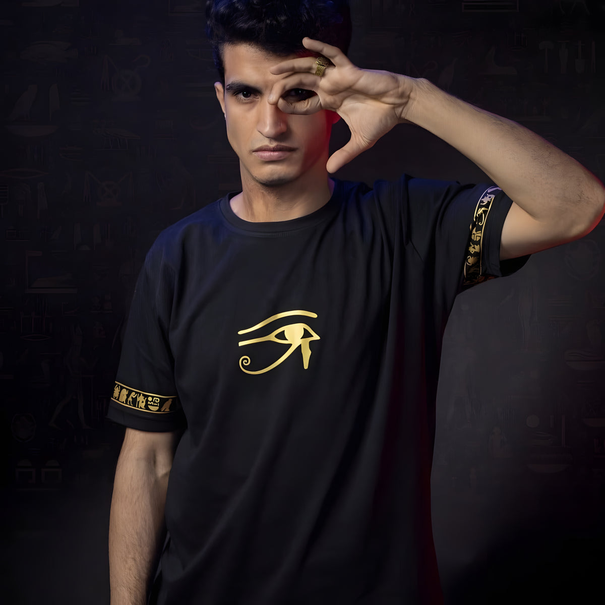 Black Ancient Egypt T-Shirt, Eye of Horus