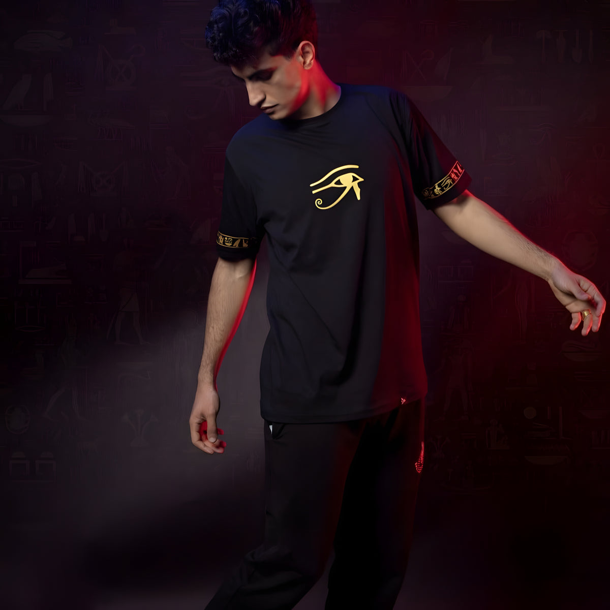 Black Ancient Egypt T-Shirt, Eye of Horus