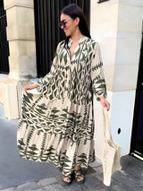 Multicolor Bohemian Kaftan Dress, Egyptian Cotton