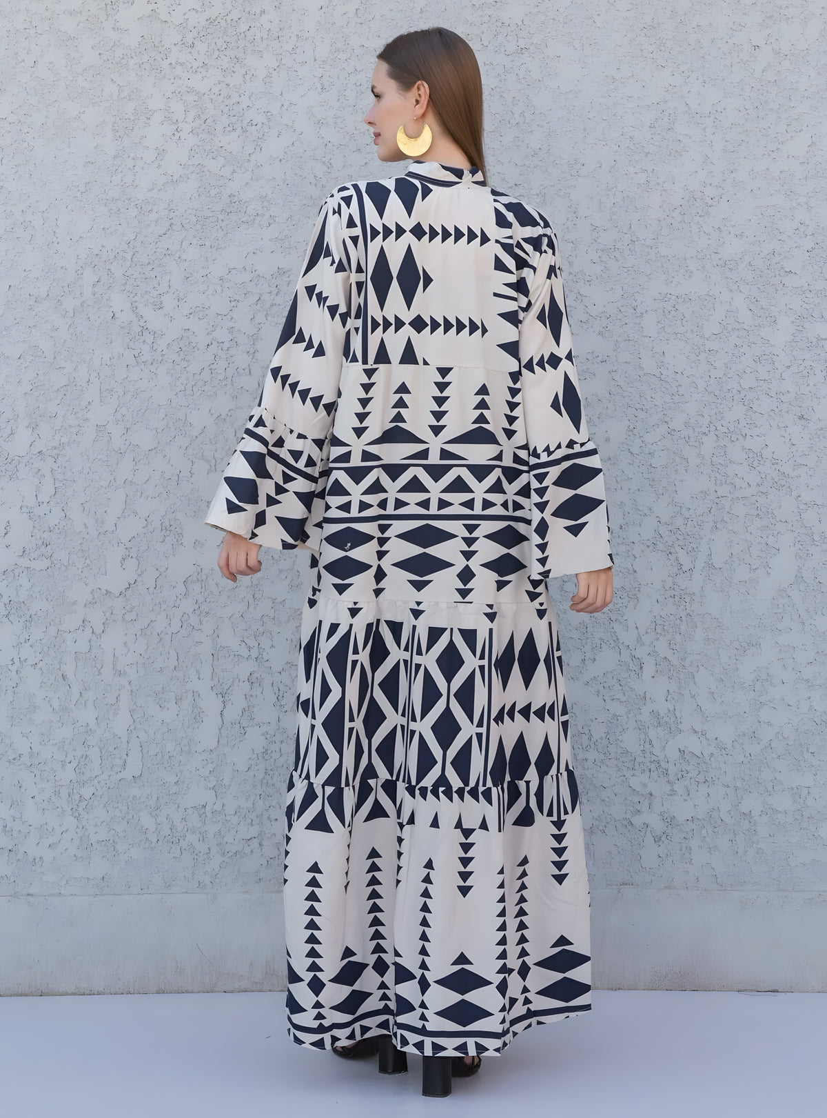 Multicolor Bohemian Kaftan Dress, Egyptian Cotton