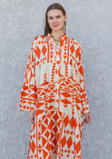 Multicolor Bohemian Kaftan Dress, Egyptian Cotton