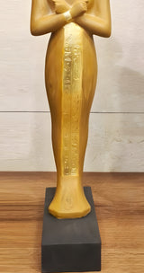 Side view of golden ushabti replica No. 1