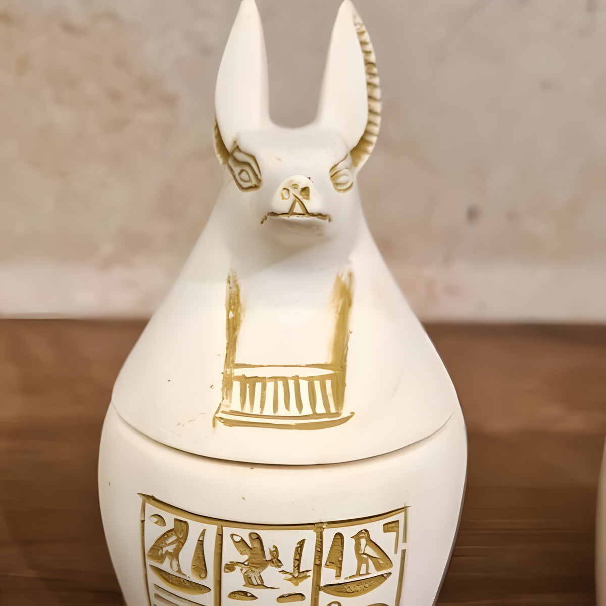 Elegant Set of 4 Handcrafted Ancient Egyptian Canopic Jars (Style 2)