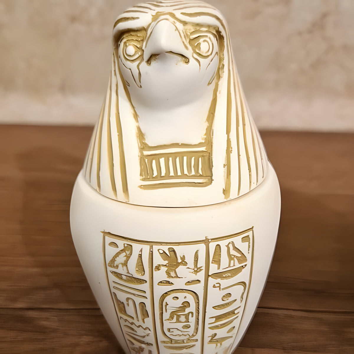 Elegant Set of 4 Handcrafted Ancient Egyptian Canopic Jars (Style 2)