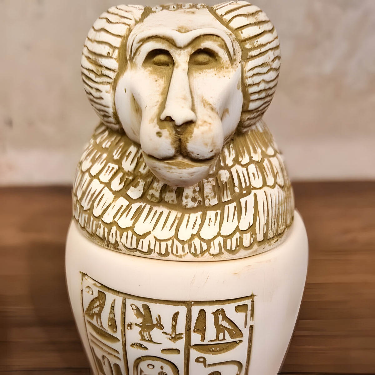 Elegant Set of 4 Handcrafted Ancient Egyptian Canopic Jars (Style 2)